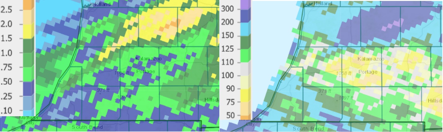 8-4 Precipitation totals charts.